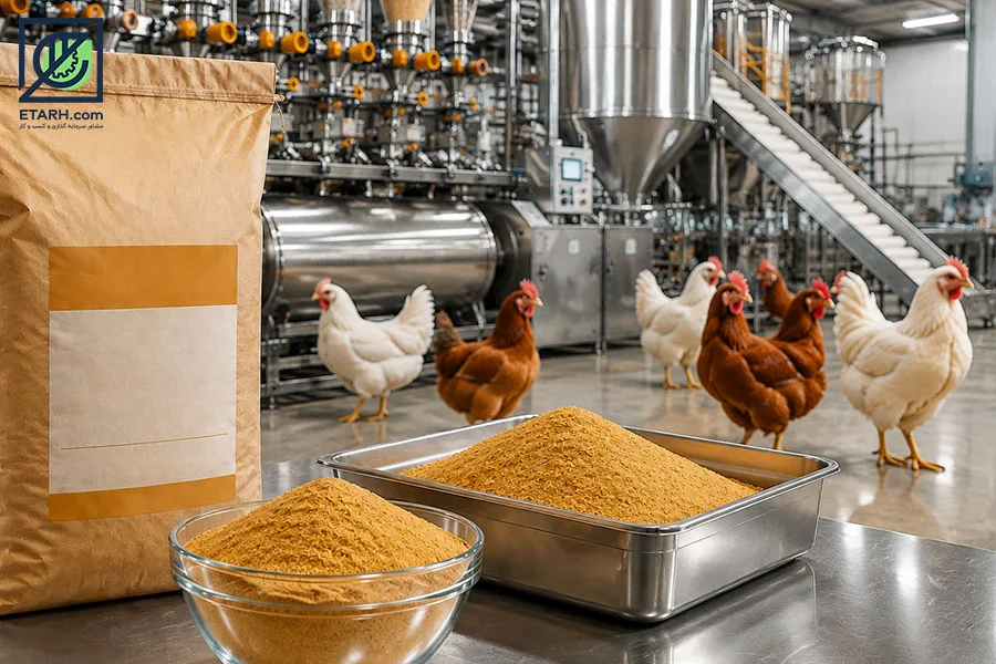 تولید کنسانتره گوشتی طیور.