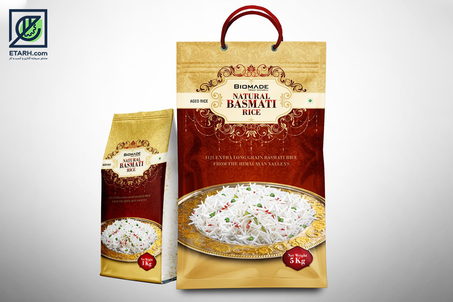 طرح بسته بندی برنج