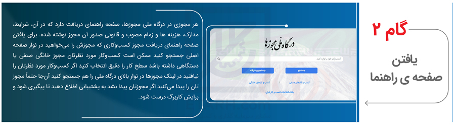 یافتن-صفحه-راهنما-جهت--اخذ-جواز-تاسیسس-در-درگاه-ملی-مجوز-ها--ETARH