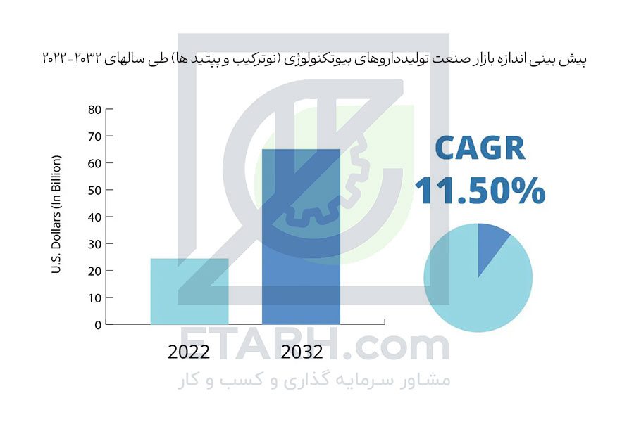 پیش-بینی-اندازه-بازار-صنعت-تولیدداروهای-بیوتکنولوژی-(نوترکیب-و-پپتید-ها)-طی-سالهای-2022-2032