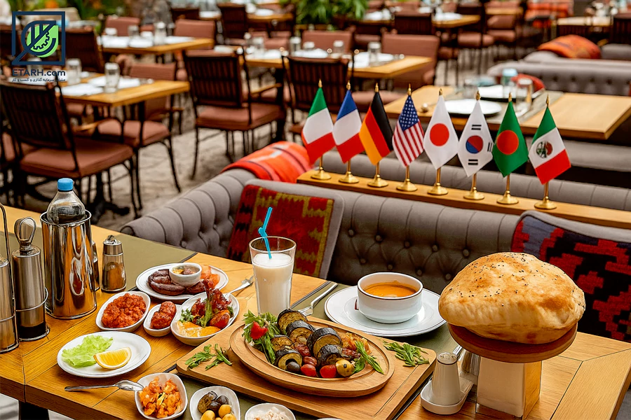 فضای-بیرونی-رستوران-بین-المللی-International-restaurant